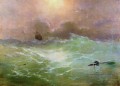 navire dans une tempête 1896 Romantique Ivan Aivazovsky russe